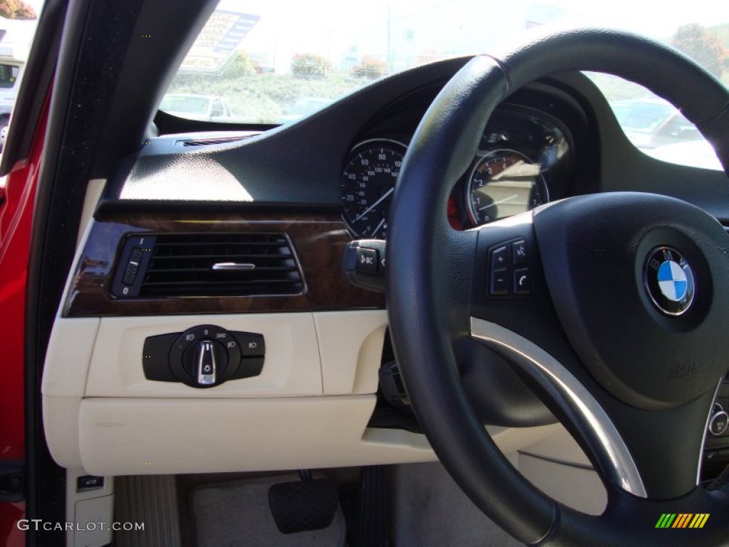 2009 3 Series 328i Convertible - Crimson Red / Cream Beige Dakota Leather photo #11