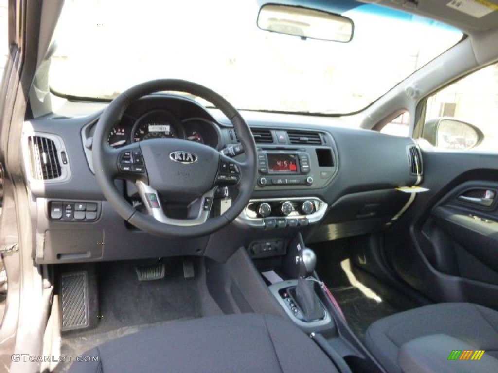 Black Interior 2014 Kia Rio EX Photo #92390091