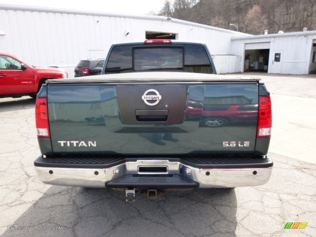 2005 Titan XE Crew Cab 4x4 - Deep Water Blue / Graphite/Titanium photo #7