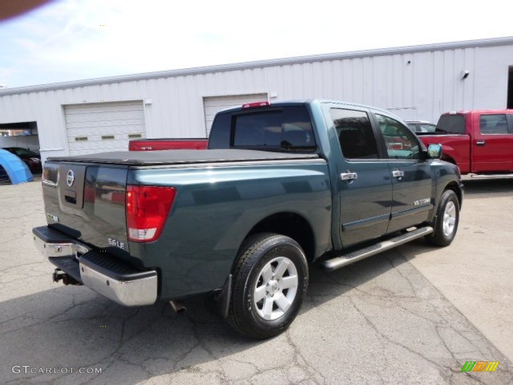 2005 Titan XE Crew Cab 4x4 - Deep Water Blue / Graphite/Titanium photo #8