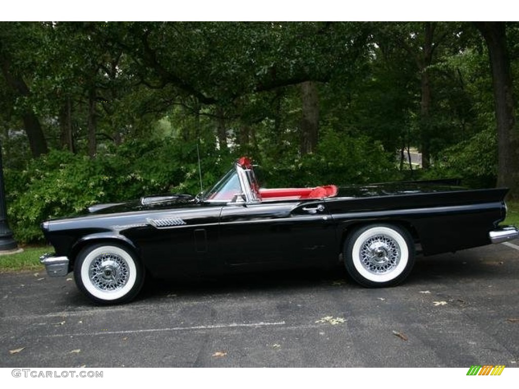 Raven Black 1957 Ford Thunderbird Convertible Exterior Photo #92390874