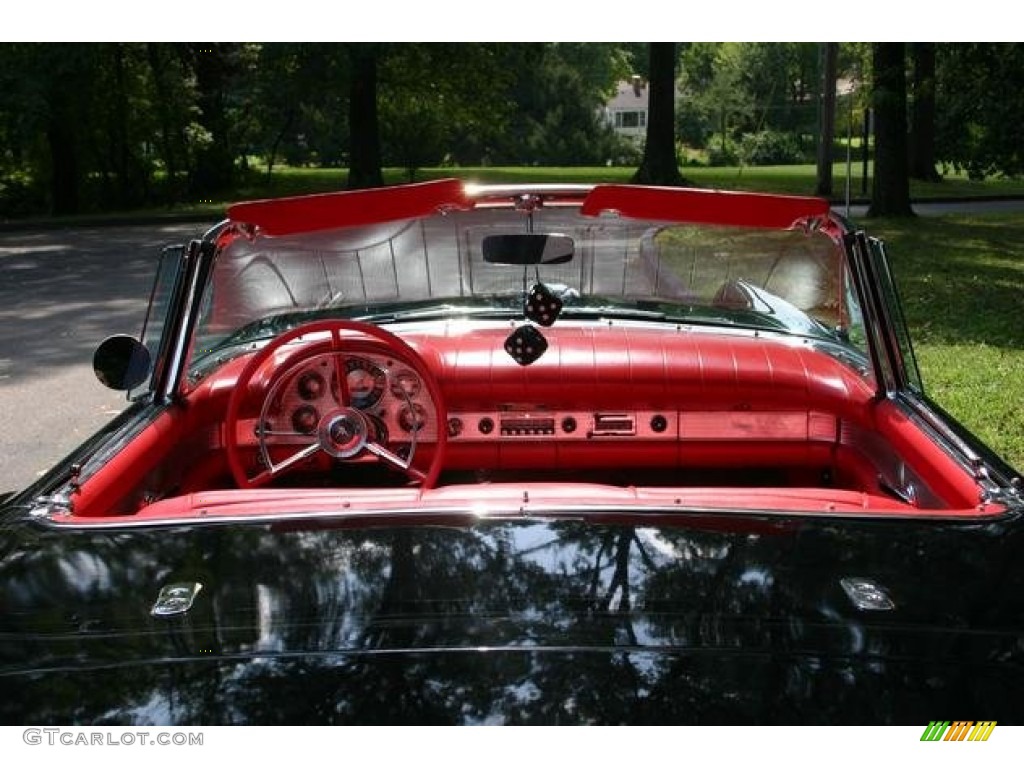 1957 Thunderbird Convertible - Raven Black / Flame Red photo #10