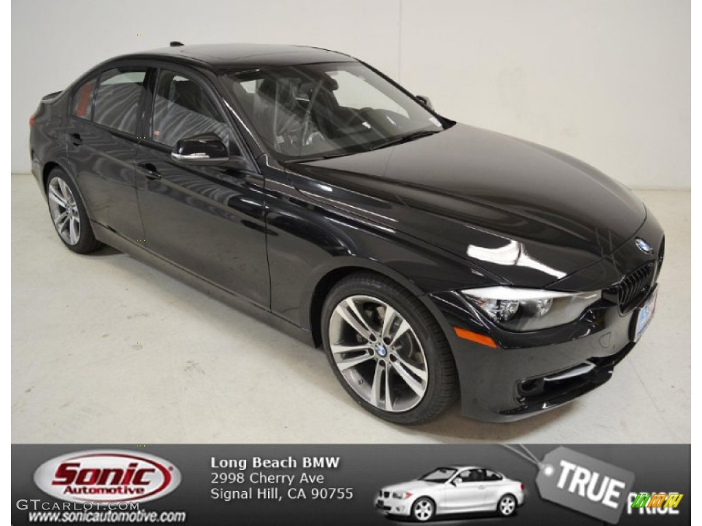 2014 3 Series 328i Sedan - Black Sapphire Metallic / Black photo #1