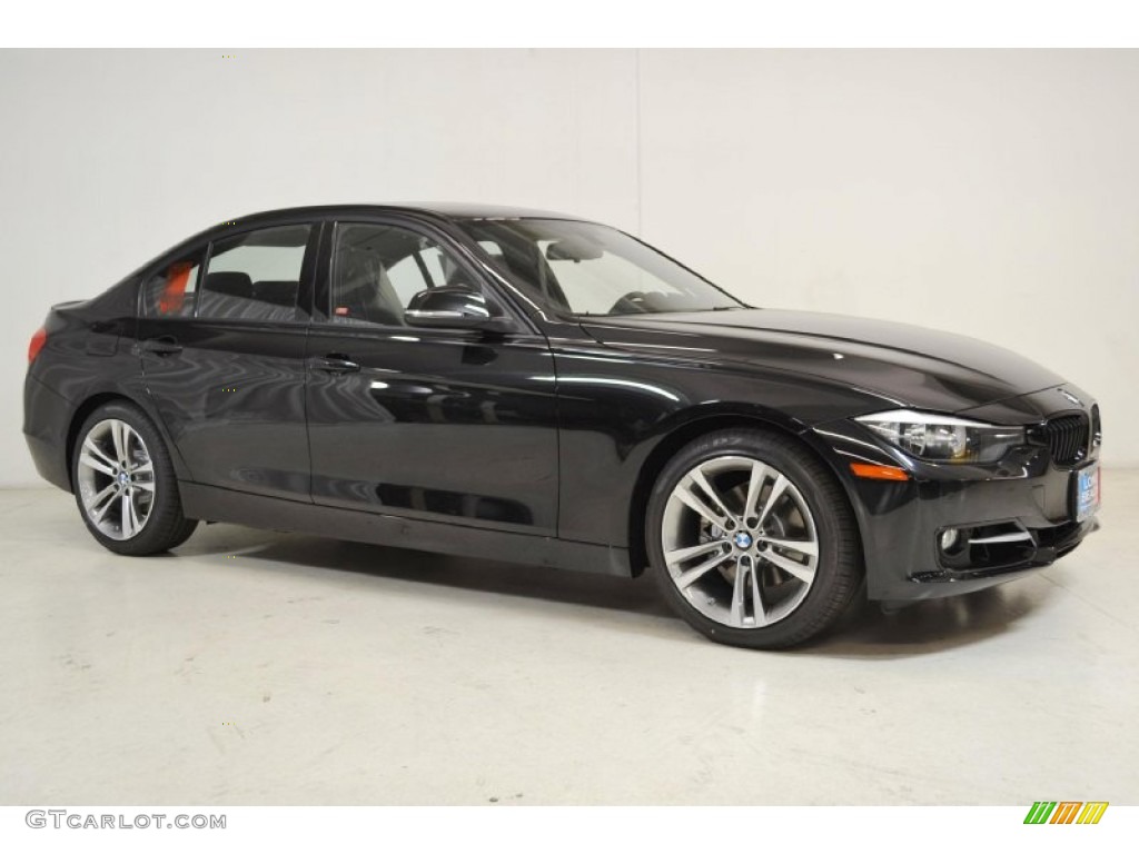 2014 3 Series 328i Sedan - Black Sapphire Metallic / Black photo #2