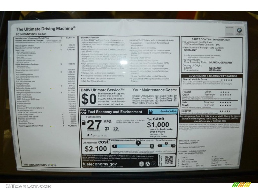 2014 3 Series 328i Sedan - Black Sapphire Metallic / Black photo #5