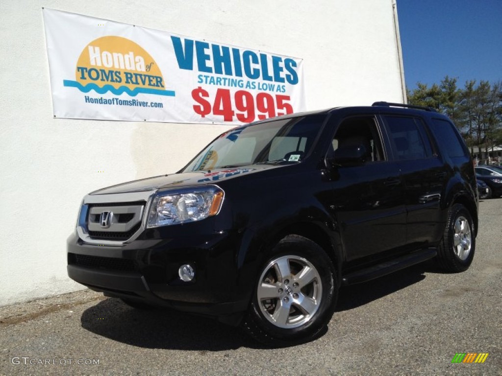 2011 Pilot EX-L 4WD - Crystal Black Pearl / Gray photo #1