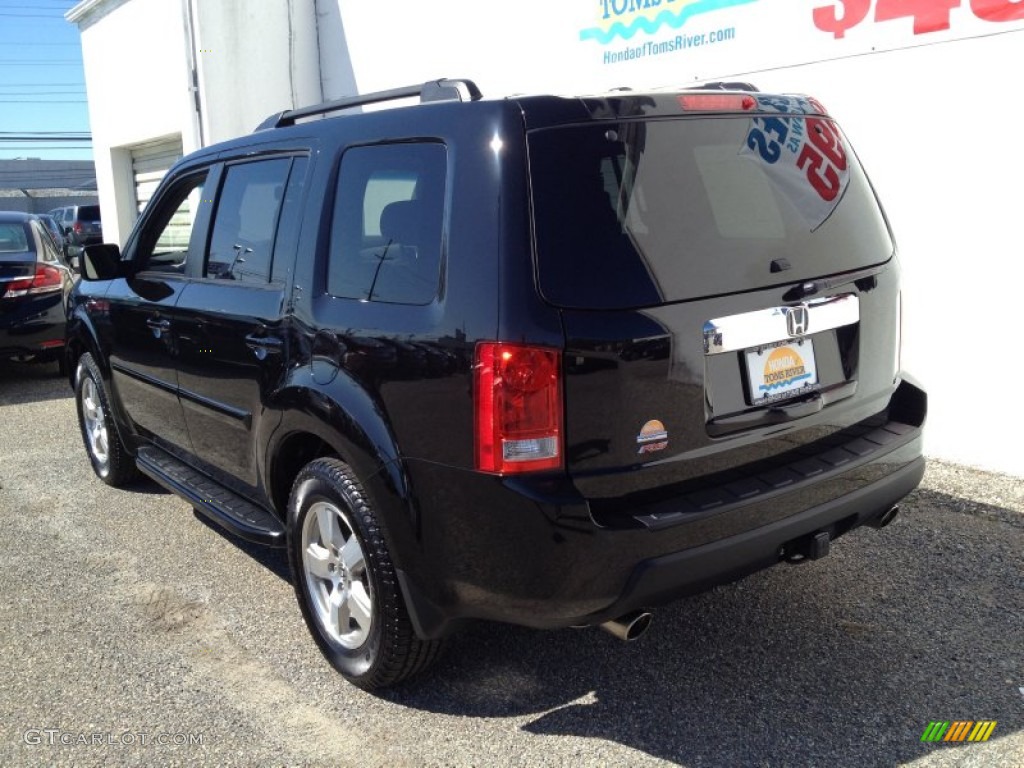 2011 Pilot EX-L 4WD - Crystal Black Pearl / Gray photo #8