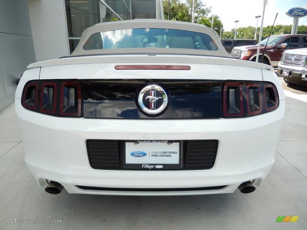 2014 Mustang V6 Premium Convertible - Oxford White / Medium Stone photo #3