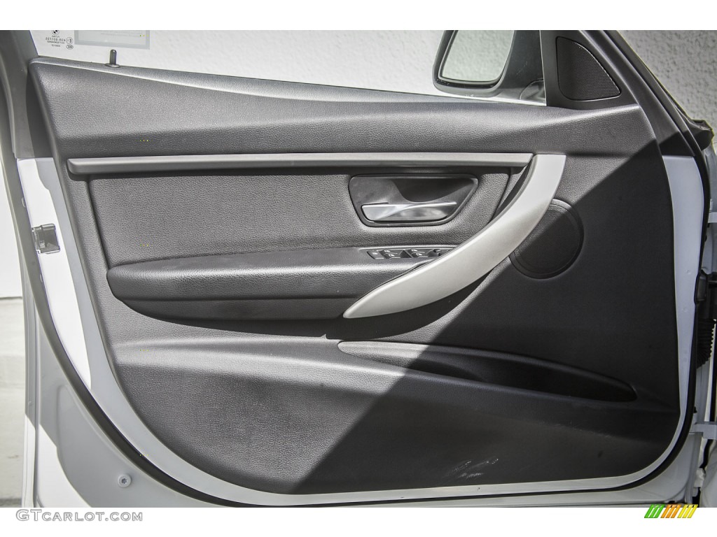 2013 BMW 3 Series 328i Sedan Black Door Panel Photo #92395167
