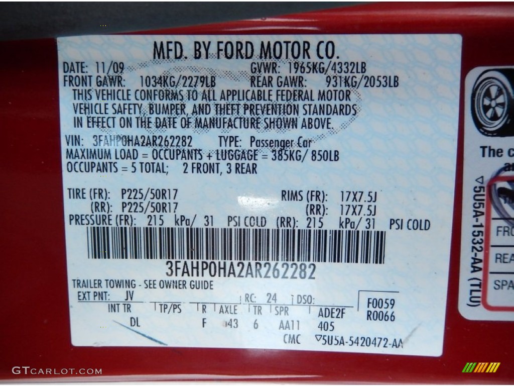 2010 Fusion SE - Sangria Red Metallic / Medium Light Stone photo #28