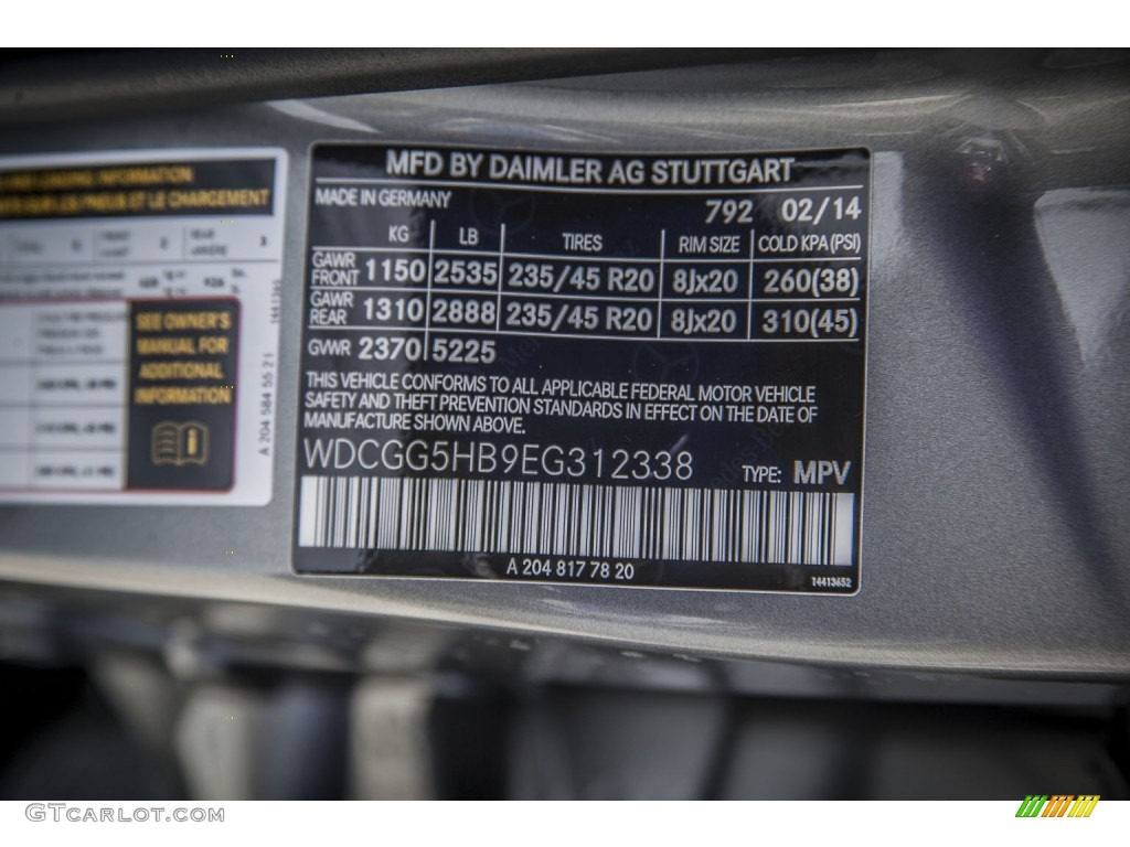 2014 GLK 350 - Palladium Silver Metallic / Black photo #7