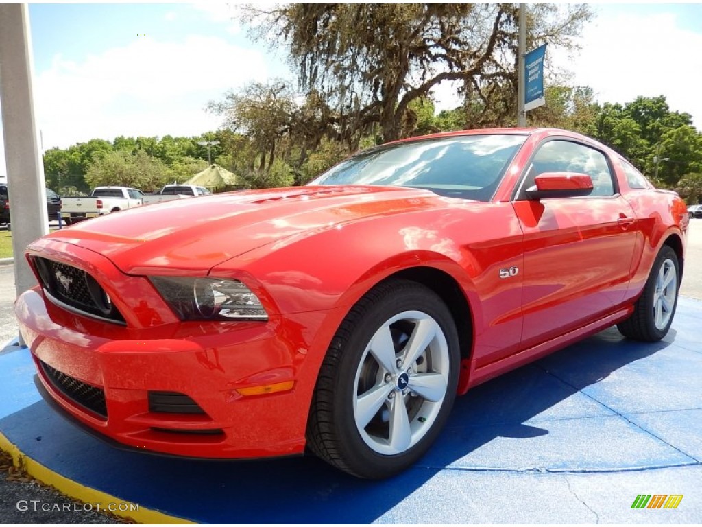 2014 Mustang GT Coupe - Race Red / Medium Stone photo #1