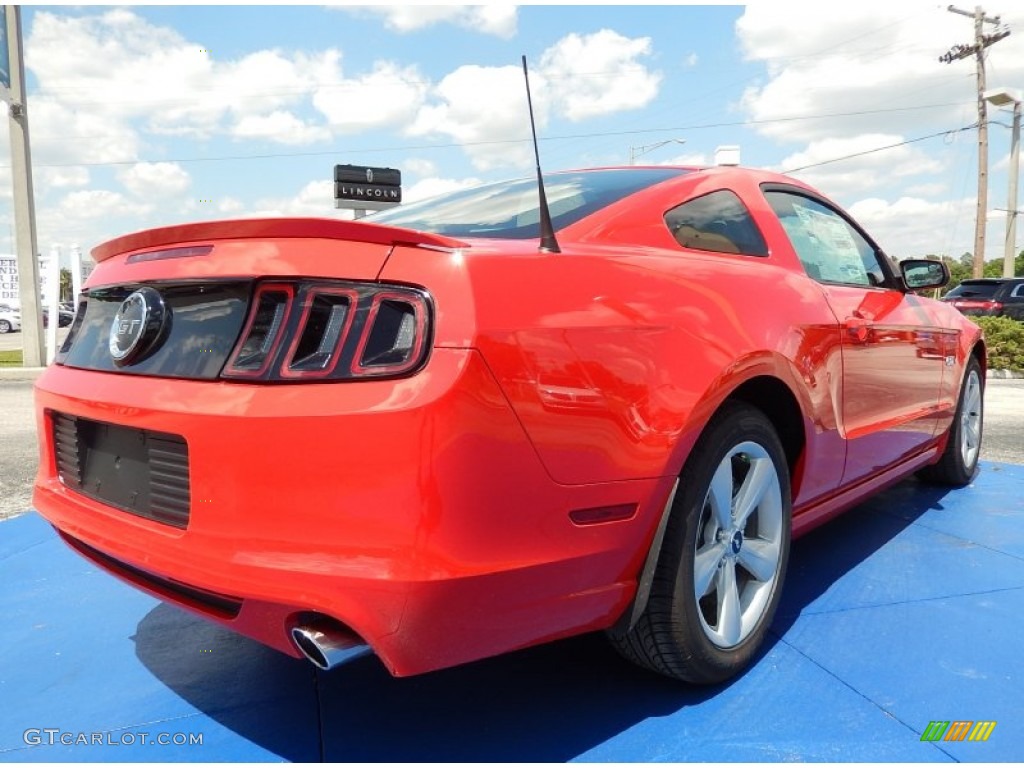 2014 Mustang GT Coupe - Race Red / Medium Stone photo #3