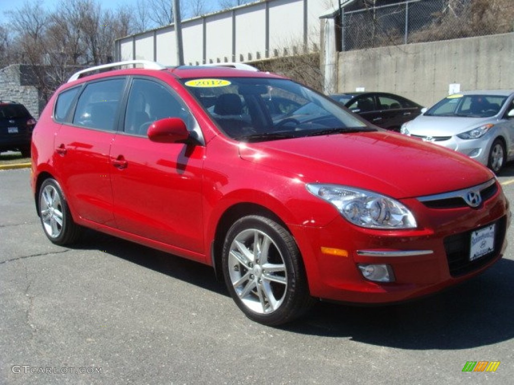 2012 Elantra GLS Touring - Chilipepper Red / Black photo #3