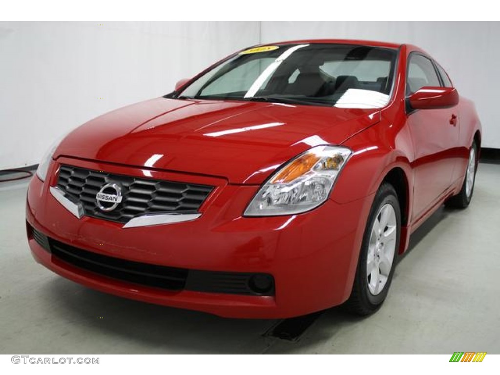 2008 Altima 2.5 S Coupe - Code Red Metallic / Charcoal photo #2