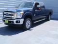 2014 Blue Jeans Metallic Ford F250 Super Duty XLT Crew Cab 4x4  photo #7