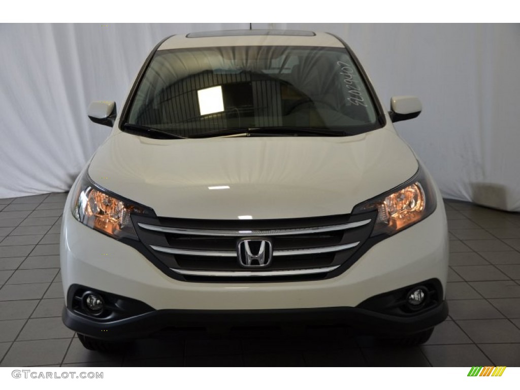 2014 CR-V EX - White Diamond Pearl / Beige photo #2