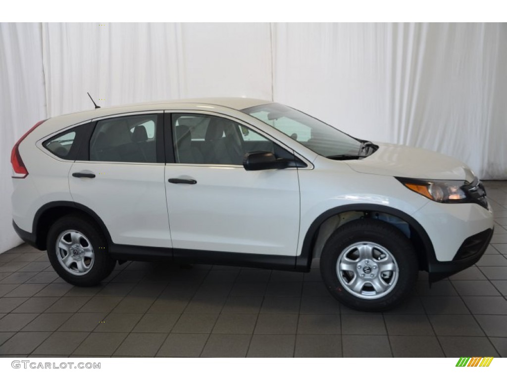 2014 CR-V LX - White Diamond Pearl / Gray photo #4