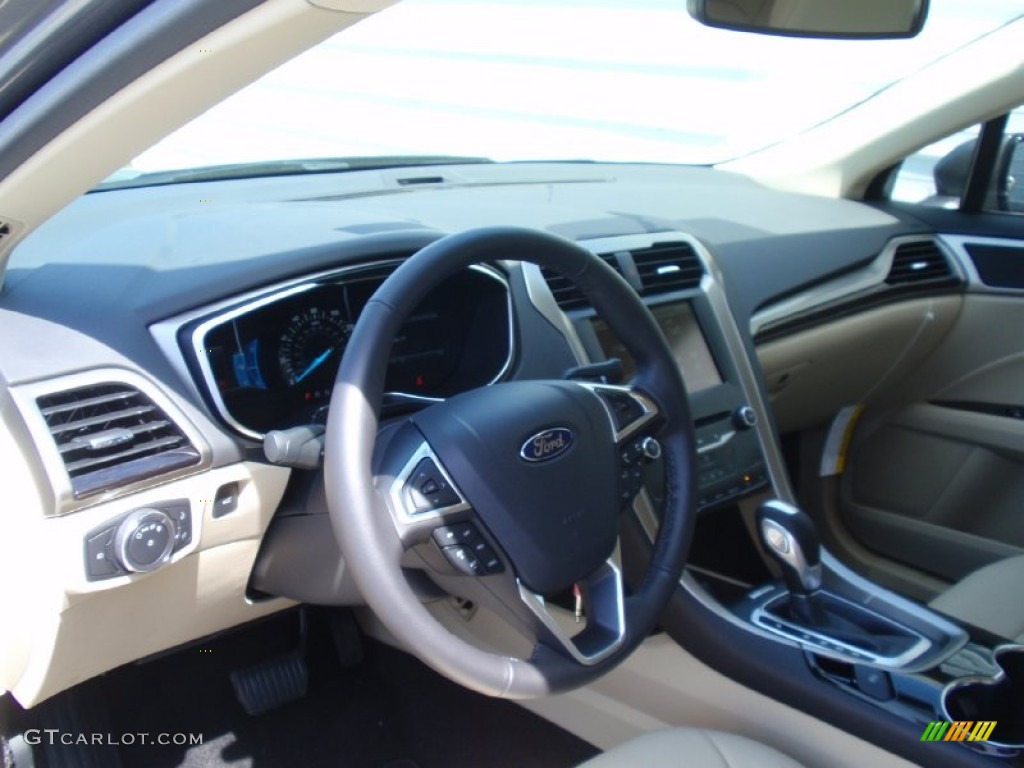 2014 Fusion SE EcoBoost - Sterling Gray / Dune photo #28