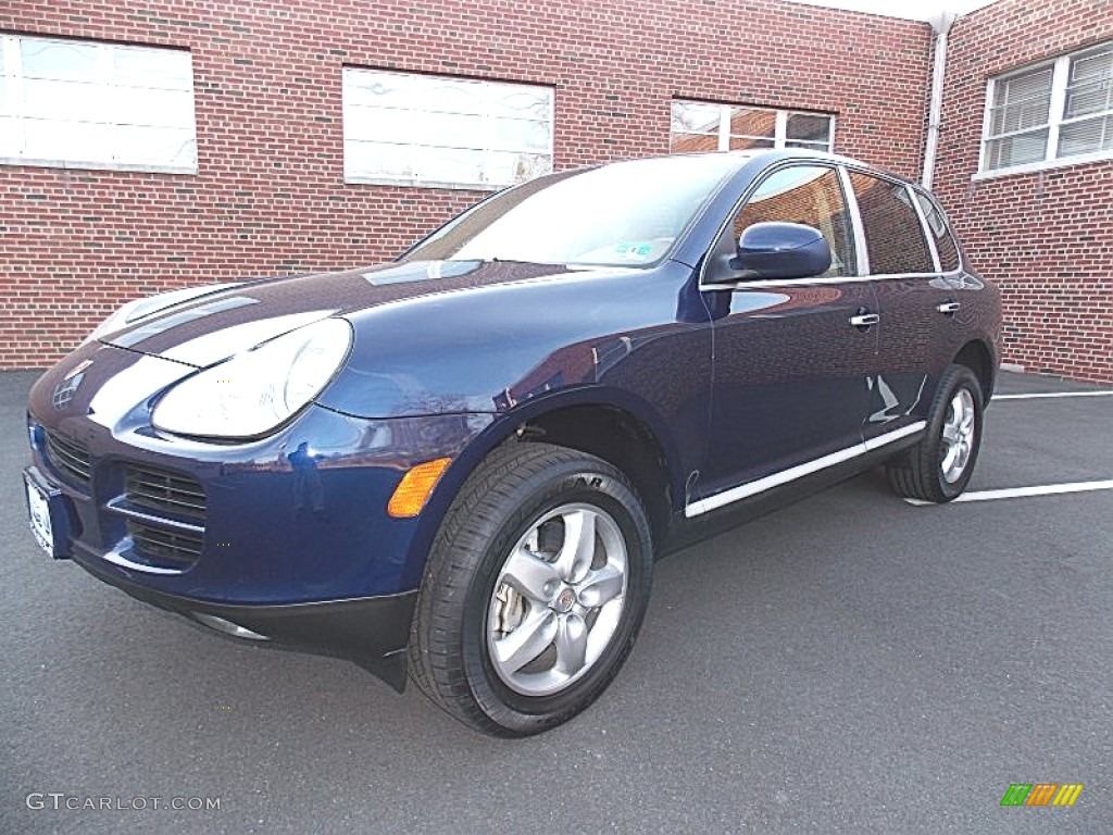 2004 Cayenne S - Lapis Blue Metallic / Havanna/Sand Beige photo #1