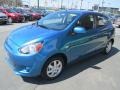 2014 Sapphire Blue Mitsubishi Mirage ES  photo #3