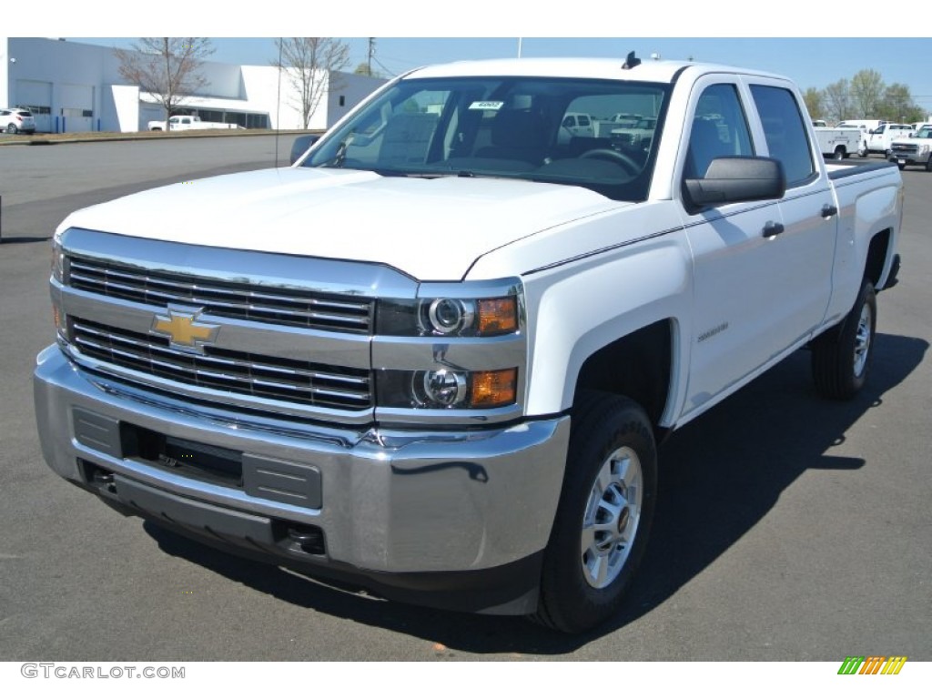 Summit White 2015 Chevrolet Silverado 2500HD LT Crew Cab Exterior Photo #92413500