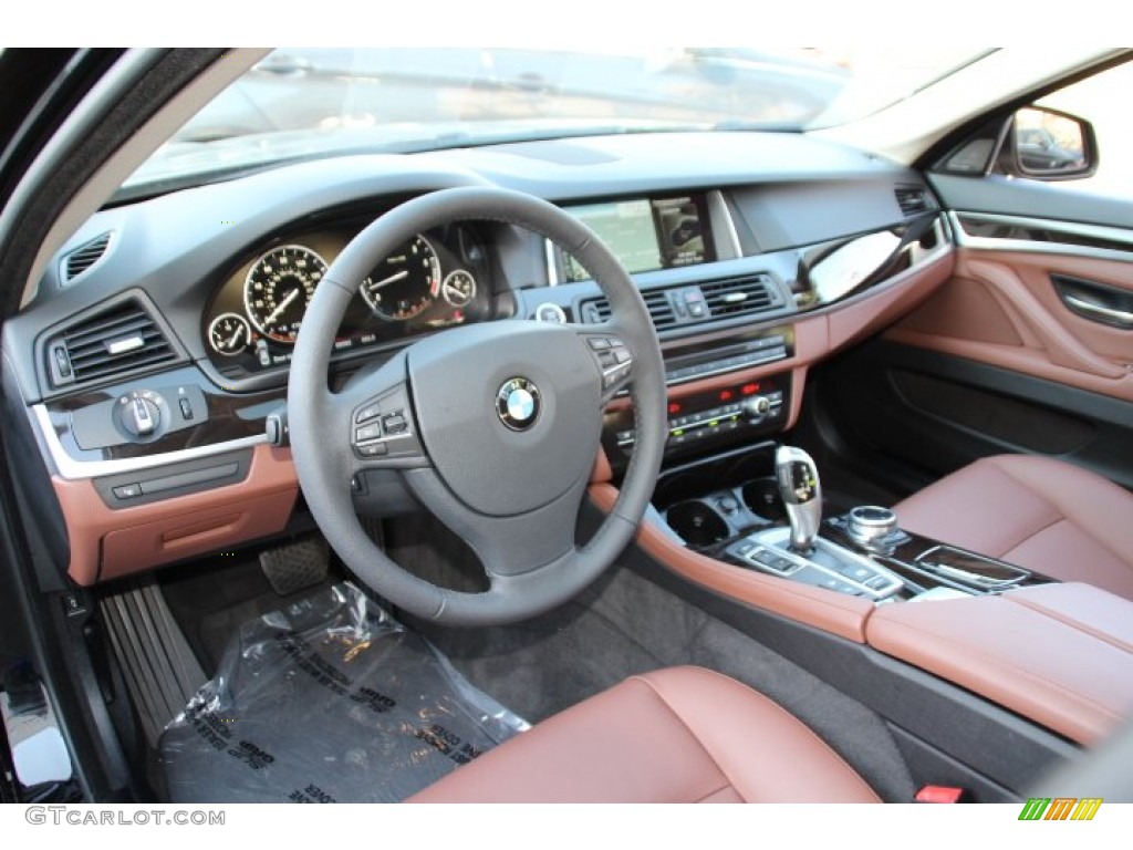 Cinnamon Brown Interior 2014 BMW 5 Series 535i xDrive Sedan Photo #92416104