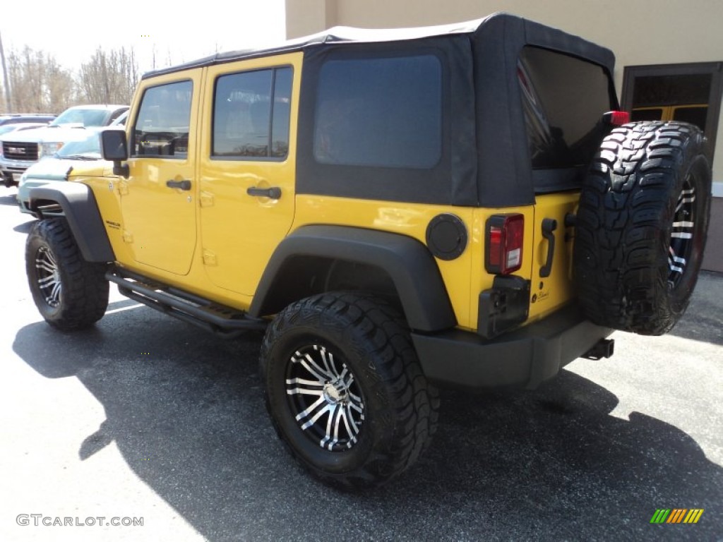 2008 Wrangler Unlimited X 4x4 - Detonator Yellow / Dark Slate Gray/Med Slate Gray photo #2