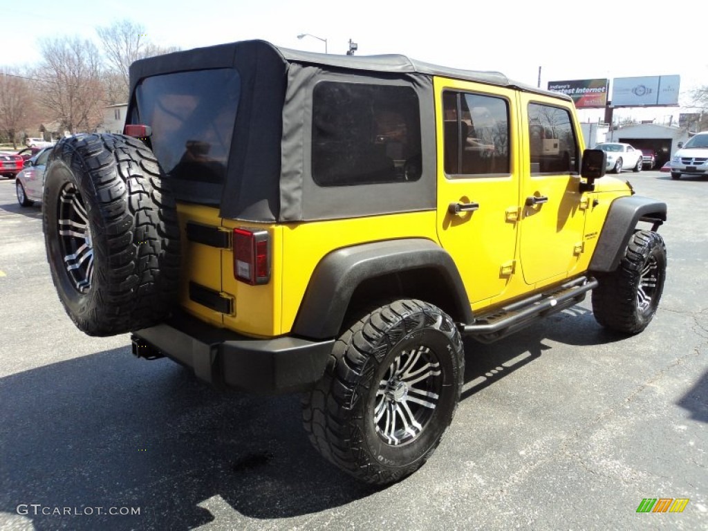 2008 Wrangler Unlimited X 4x4 - Detonator Yellow / Dark Slate Gray/Med Slate Gray photo #3