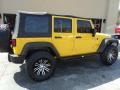 2008 Detonator Yellow Jeep Wrangler Unlimited X 4x4  photo #16