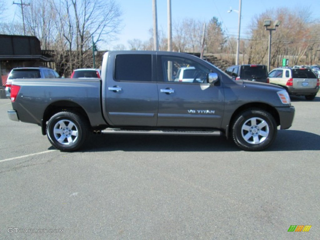 2007 Titan SE Crew Cab 4x4 - Smoke Gray / Graphite Black/Titanium photo #5