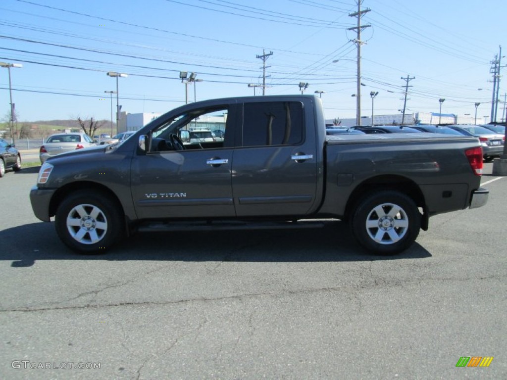 2007 Titan SE Crew Cab 4x4 - Smoke Gray / Graphite Black/Titanium photo #9