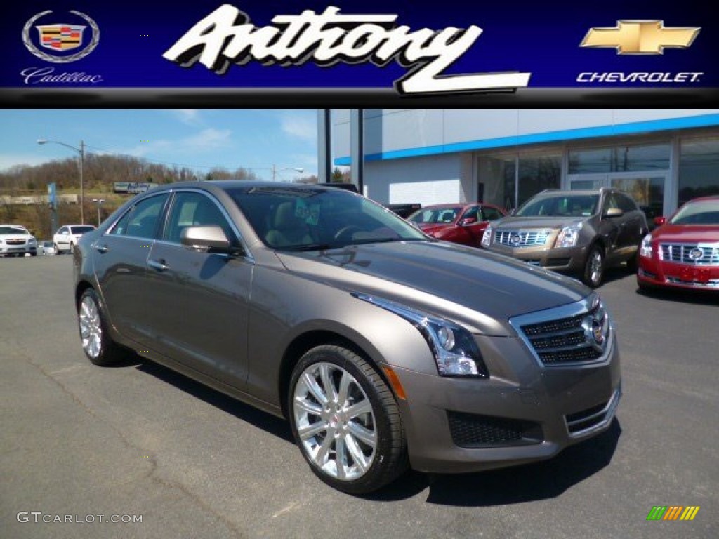 2014 ATS 2.0L Turbo AWD - Mocha Steel Metallic / Light Platinum/Brownstone photo #1