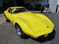 1975 Bright Yellow Chevrolet Corvette Stingray Coupe  photo #2