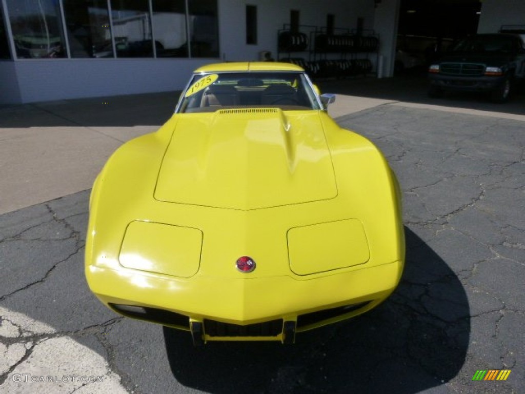 1975 Corvette Stingray Coupe - Bright Yellow / Medium Saddle photo #3