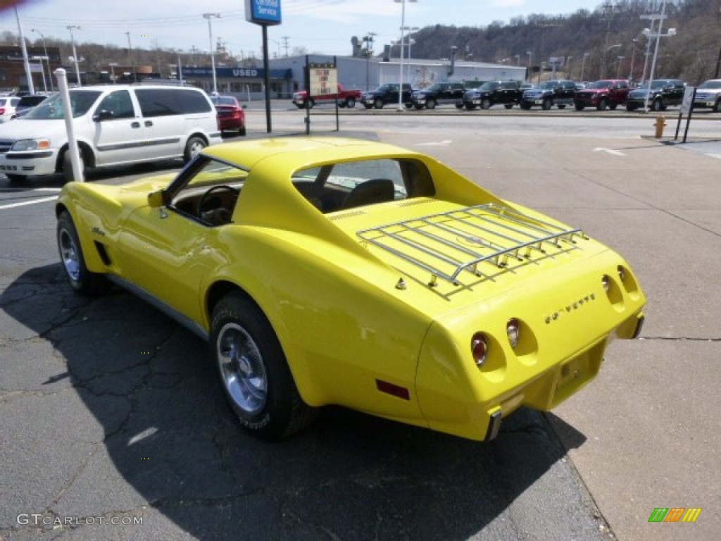 1975 Corvette Stingray Coupe - Bright Yellow / Medium Saddle photo #6