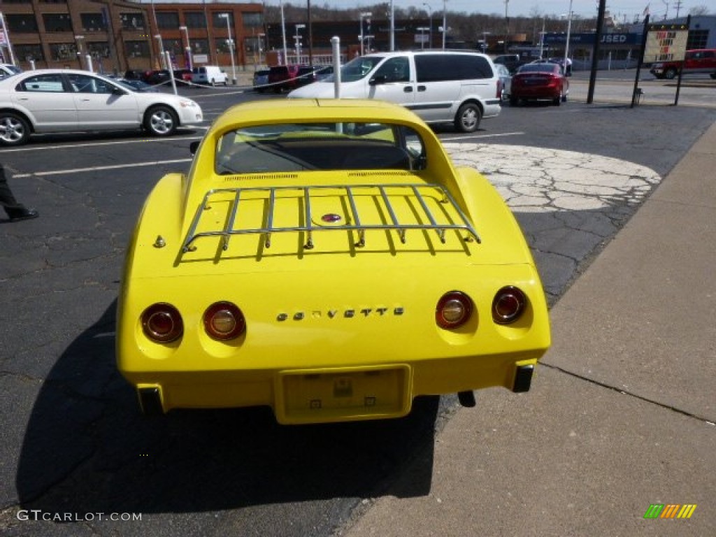 1975 Corvette Stingray Coupe - Bright Yellow / Medium Saddle photo #7