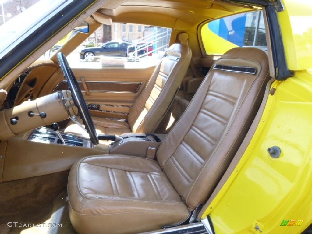 1975 Corvette Stingray Coupe - Bright Yellow / Medium Saddle photo #10