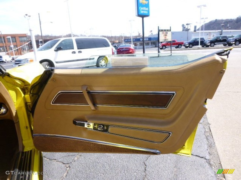 1975 Corvette Stingray Coupe - Bright Yellow / Medium Saddle photo #14