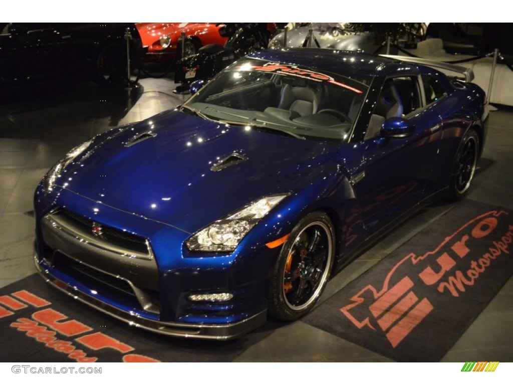 2014 GT-R Track Edition - Deep Blue Pearl / Track Edition Blue/Gray photo #1