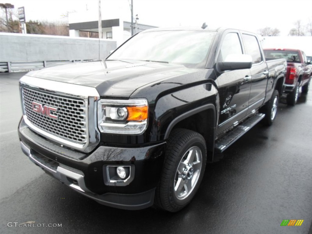 Onyx Black 2015 GMC Sierra 2500HD Denali Crew Cab 4x4 Exterior Photo #92434261