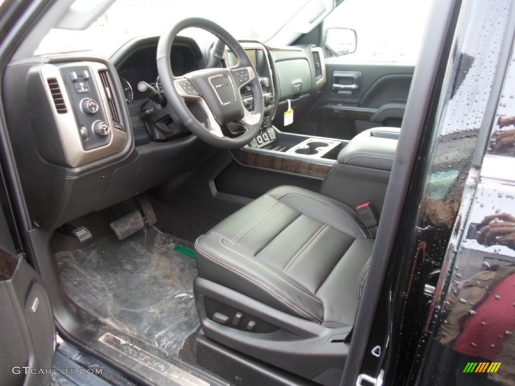 Jet Black Interior 2015 GMC Sierra 2500HD Denali Crew Cab 4x4 Photo #92434318