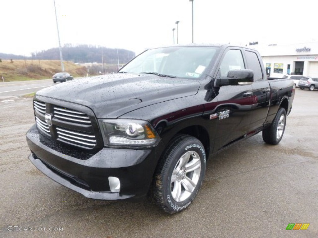 Black 2014 Ram 1500 Sport Quad Cab 4x4 Exterior Photo #92435491