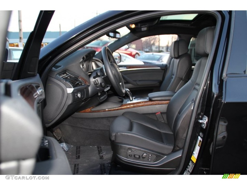 Black Interior 2014 BMW X6 xDrive50i Photo #92436169