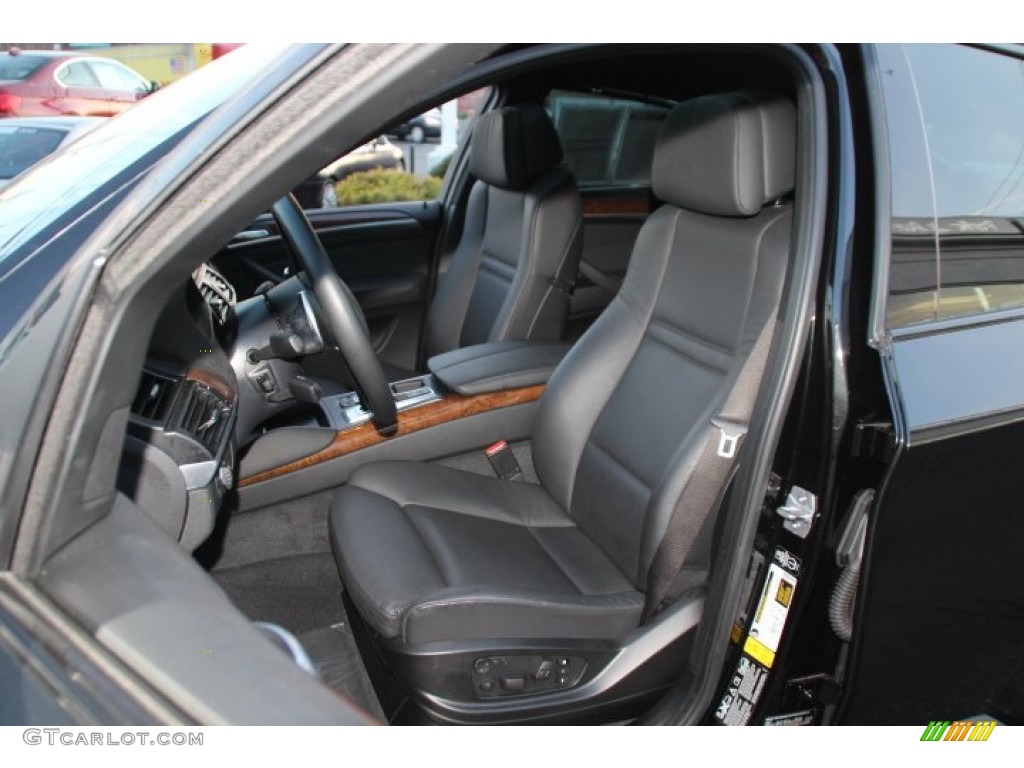Black Interior 2014 BMW X6 xDrive50i Photo #92436187