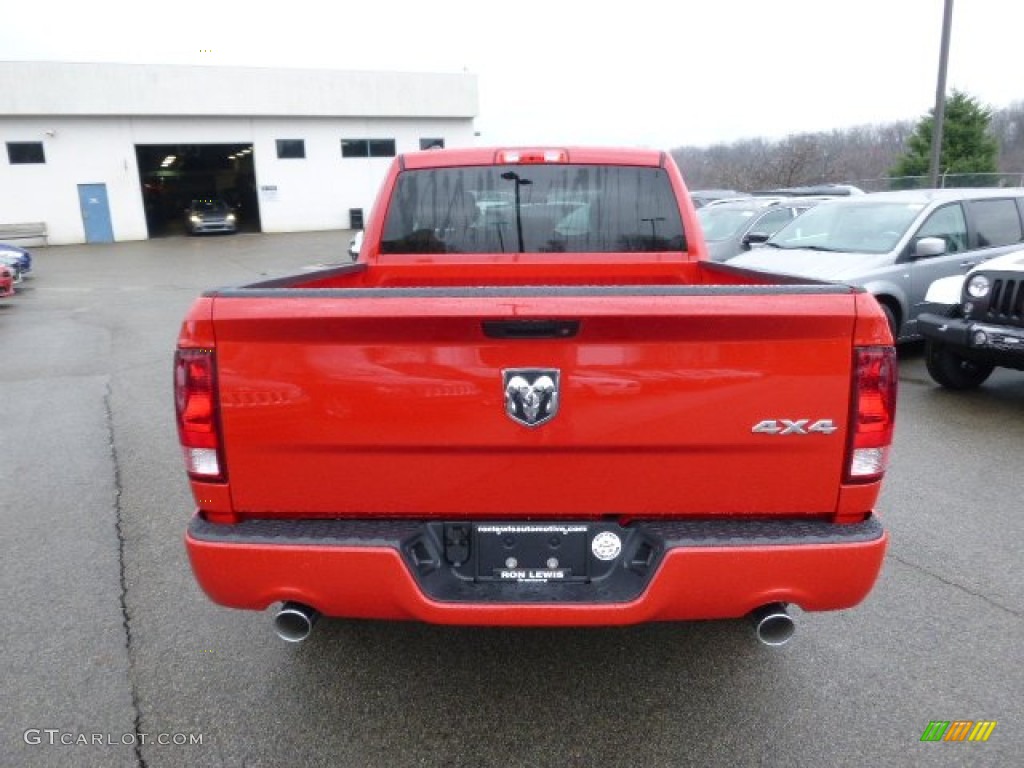 2014 1500 Express Quad Cab 4x4 - Flame Red / Black/Diesel Gray photo #7