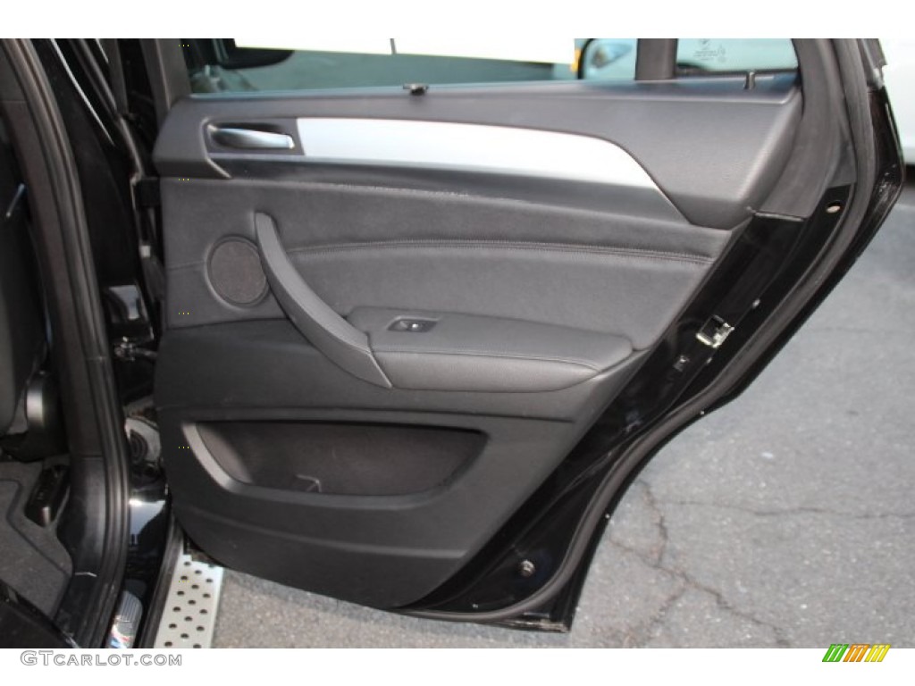 2014 BMW X6 xDrive50i Black Door Panel Photo #92437132