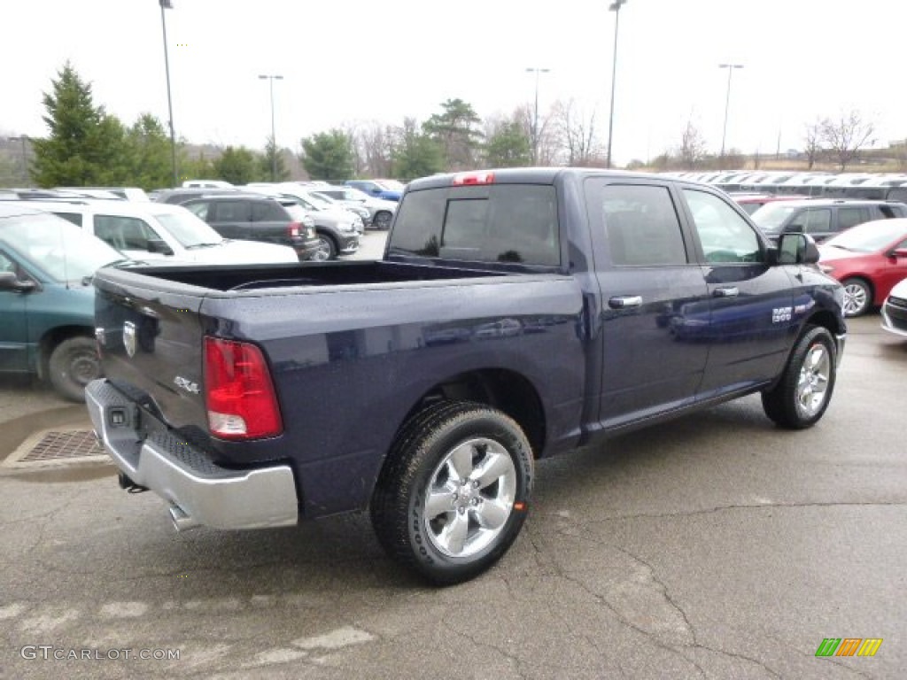 2014 1500 Big Horn Crew Cab 4x4 - True Blue Pearl Coat / Black/Diesel Gray photo #6