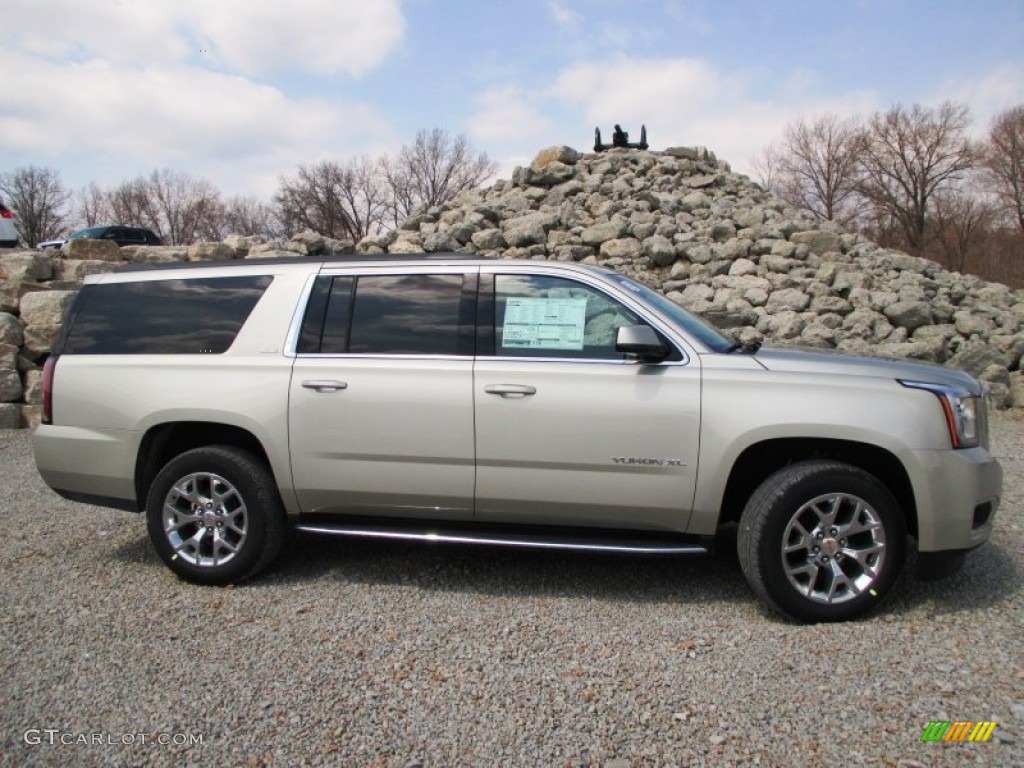 Champagne Silver Metallic 2015 GMC Yukon XL SLE 4WD Exterior Photo #92438185