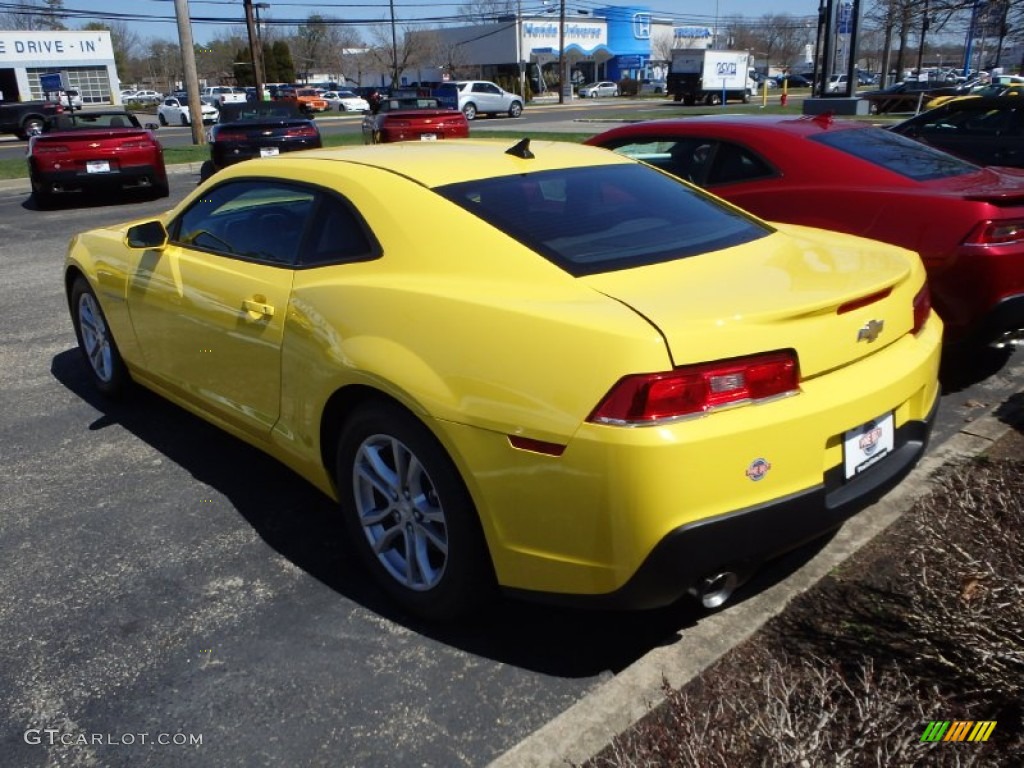 2014 Camaro LS Coupe - Bright Yellow / Black photo #2